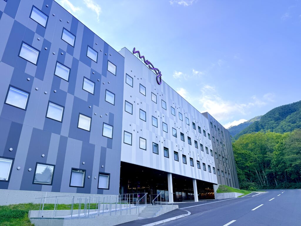 Exterior of Moxy Niseko Village after its September 2026 opening